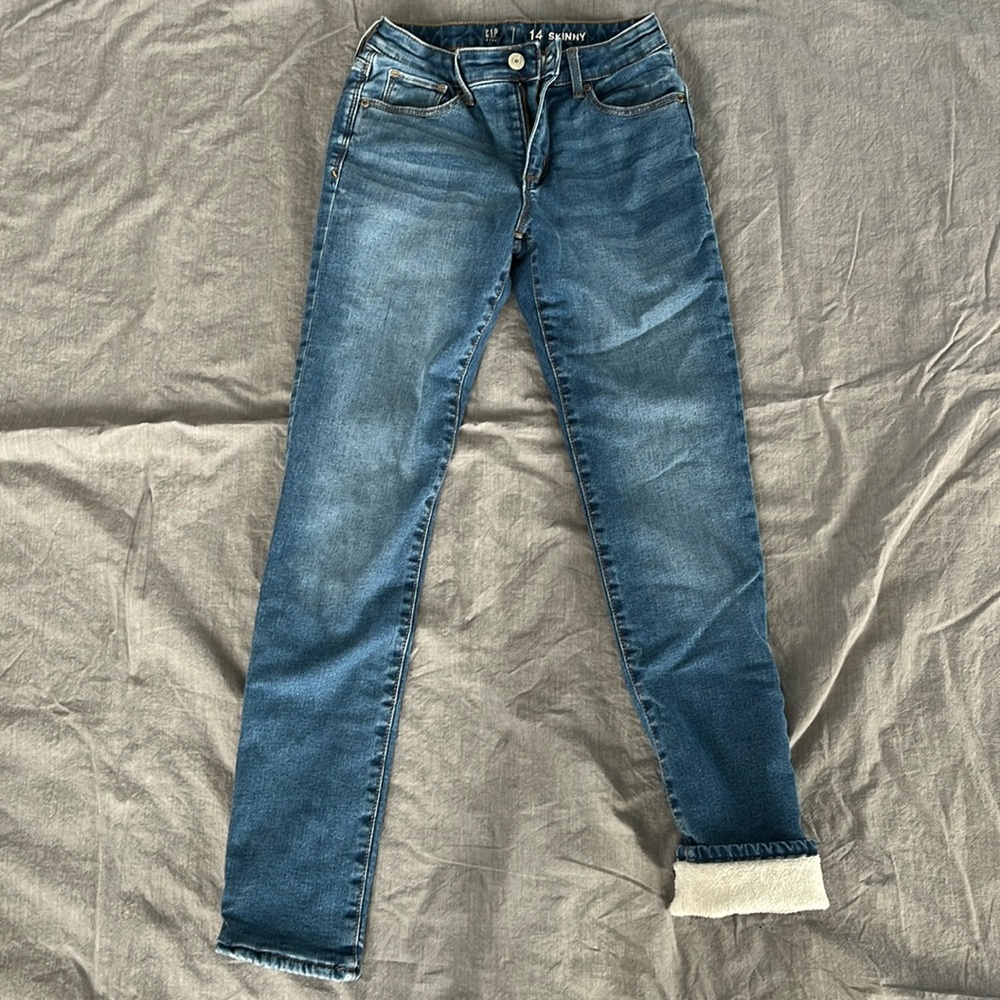 EUC GAP Kids Fleece Lined Skinny Jeans.